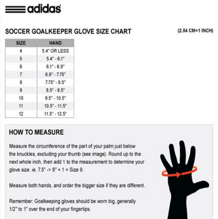 Uhlsport Glove Size Chart
